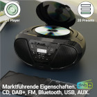 Majority Boxworth DAB. CD Player Black EU #G