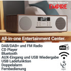 Majority Oakington Walnuss EU, All-in-One, DAB-Radio-CD-Player, AUX-In, UKW, USB und Bluetooth #G