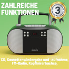 Oakcastle BCX10 Portable Boombox mit CD-Player, Kassette und UKW-Radio #G