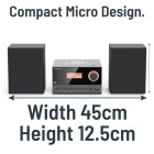 Oakcastle HiFi200 Micro HiFi- CD Musik Stereosystem schwarz #G