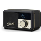 Roberts Revival Petite 2 (schwarz) VORBESTELLUNG ! | Bluetooth DAB+/FM Radio mit Akku, Weckfunktion, Kopfhöreranschluss, Teleskopantenne und USB-C-Ladestecker