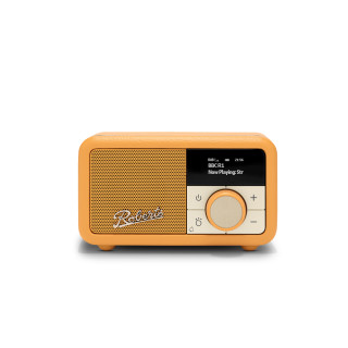 Roberts Revival Petite 2 VORBESTELLUNG für 03/25, (Sonnengelb, Sunburst-Yellow) | Bluetooth DAB+/FM Radio mit Akku, Weckfunktion, Kopfhöreranschluss, Teleskopantenne und USB-C-Ladestecker