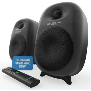 Majority D80 Aktive Regallautsprecher, Bluetooth-fähig schwarz #B