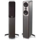 Q Acoustics Concept 50 Stereo Standlautsprecher Paar Silber Hochglanz