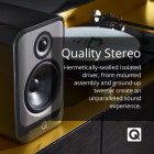 Q Acoustics Concept 30 Stereo Regallautsprecher Paar Silber Hochglanz