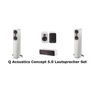 Q Acoustics Concept 5.0 Lautsprecher Set Weiß Hochglanz