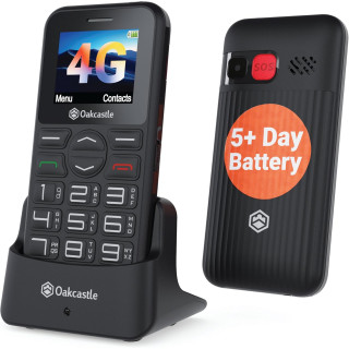 Oakcastle F300 Seniorenhandy ohne Vertrag | Tastenhandy mit SOS-Knopf | 4G Renter Handy mit 5 Tage Akkulaufzeit #G