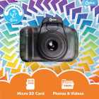 Majority Cam 10 clickid, Kinderkamera für Mädchen und Jungen | Digitalkamera für Kinder | Selfie-Objektiv, 8X Zoom & Video | 32GB Kamera Micro SD-Karte, Aufkleber, Schlüsselband & Tragetasche Inklusive | ClicKid CAM10 #B