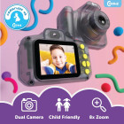 Majority Cam 10 clickid, Kinderkamera für Mädchen und Jungen | Digitalkamera für Kinder | Selfie-Objektiv, 8X Zoom & Video | 32GB Kamera Micro SD-Karte, Aufkleber, Schlüsselband & Tragetasche Inklusive | ClicKid CAM10 #G