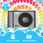 ClickID CAM20 Digitalkamera | 48MP 1080P Kamera Fotokamera | Digital Camera für Vlogging | Digitalkamera für Kinder mit 16x Zoom | 32GB MicroSD Karte, Zusatzbatterie & Stativ Inklusive #B