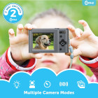 ClickID CAM20 Digitalkamera | 48MP 1080P Kamera Fotokamera | Digital Camera für Vlogging | Digitalkamera für Kinder mit 16x Zoom | 32GB MicroSD Karte, Zusatzbatterie & Stativ Inklusive #B