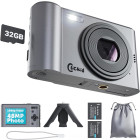 ClickID CAM20 Digitalkamera | 48MP 1080P Kamera Fotokamera | Digital Camera für Vlogging | Digitalkamera für Kinder mit 16x Zoom | 32GB MicroSD Karte, #G-Ware RETOURE