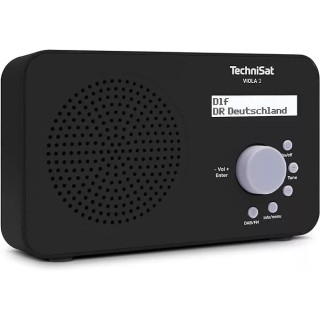 TechniSat VIOLA 2 - tragbares DAB Radio (DAB+, UKW, Lautsprecher, Kopfhöreranschluss, zweizeiliges Display, Tastensteuerung, klein, 1 Watt RMS) schwarz #G