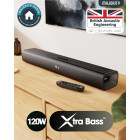 MAJORITY Naga 60 Soundbar für TV Geräte | TV Soundbar mit Integriertem Subwoofer | Bluetooth Soundbar HDMI ARC | 120W Lautsprecher für Fernseher | 2.1 Soundsystem mit EQ | Wandmontierbar Sound Bar, G-Ware RETOURE